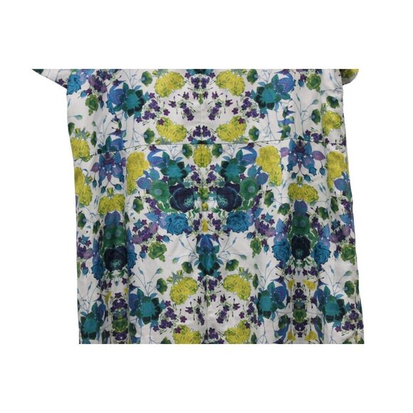 Talbots Midi Dress Size 22W Floral Multicolor Colorful Cotton Linen Lined Formal - Picture 10 of 12